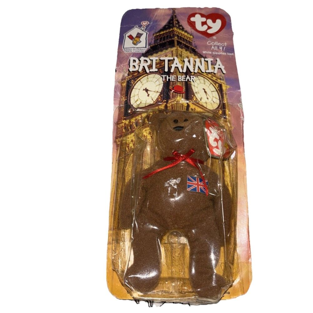 McDonalds TY Beanie Babies 1999 Set Of Glory Britannia Millennium Golden Arches - Picture 3 of 5